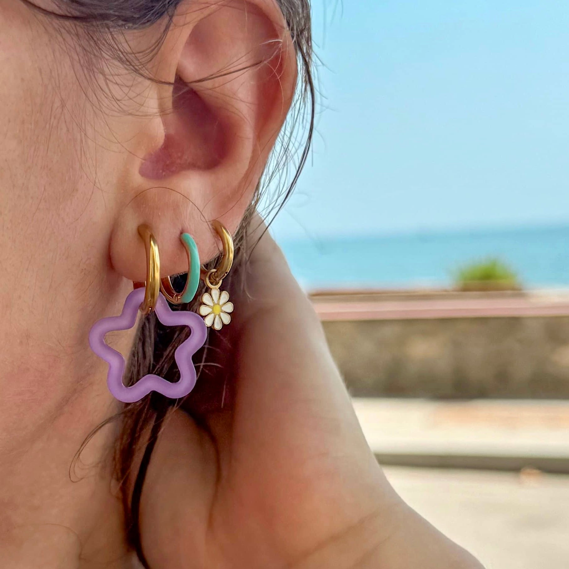 Pendientes Emilia lila