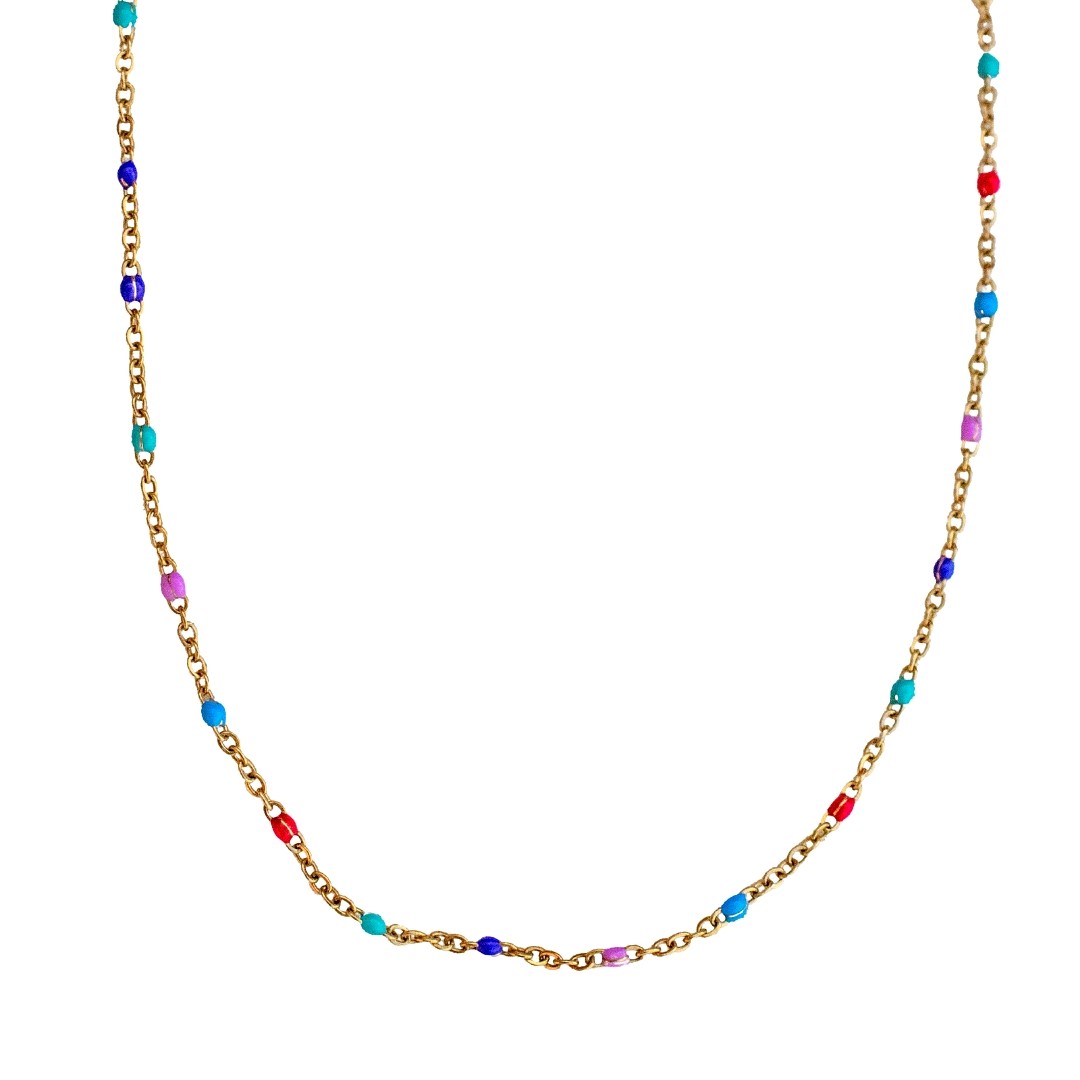 Blue ball necklace