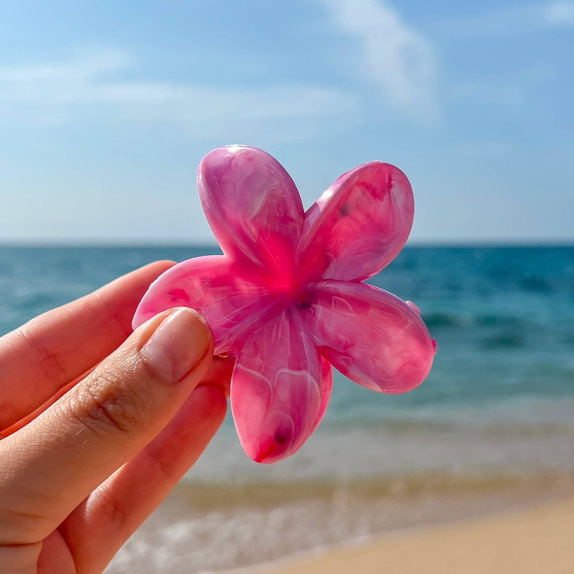 Pinza hibisco rosa