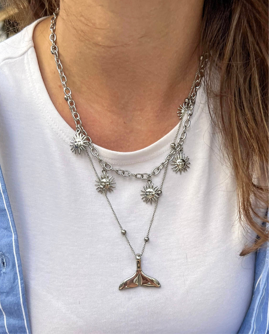 Collar cola de sirena plata