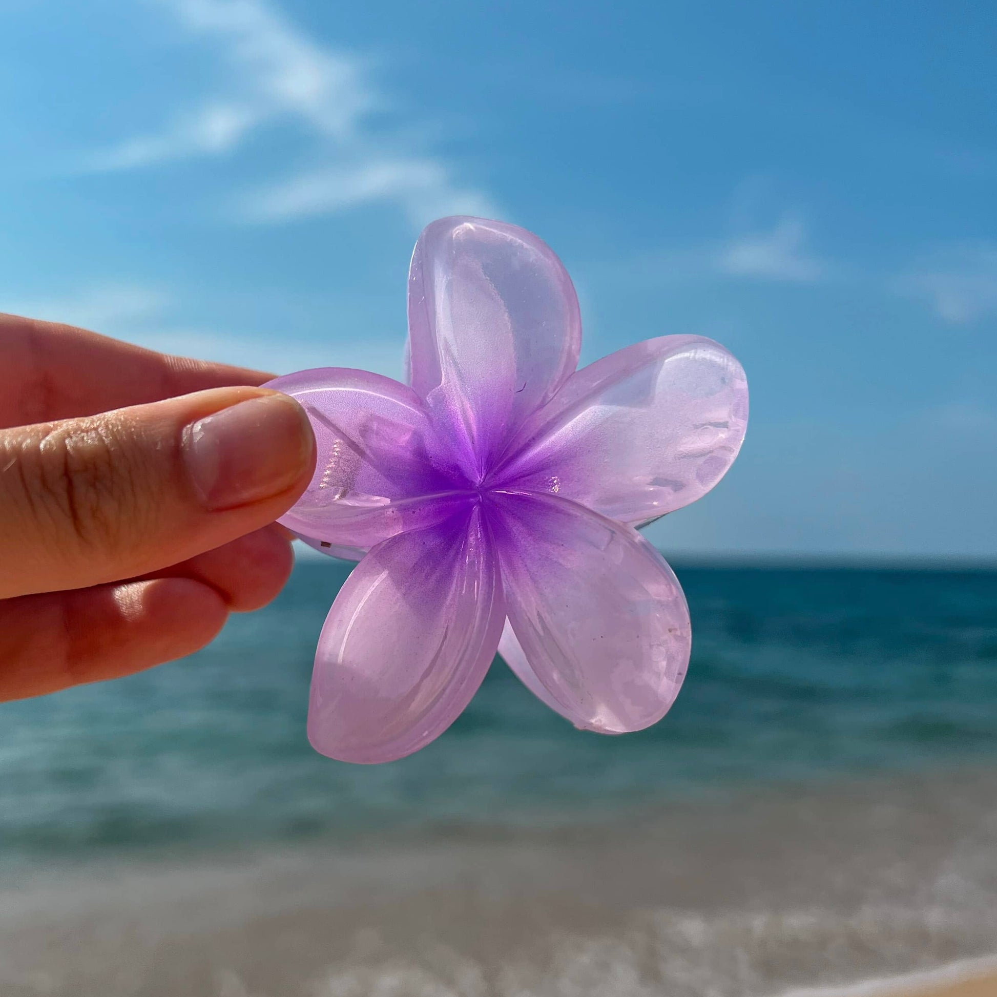 Pinza flor lila