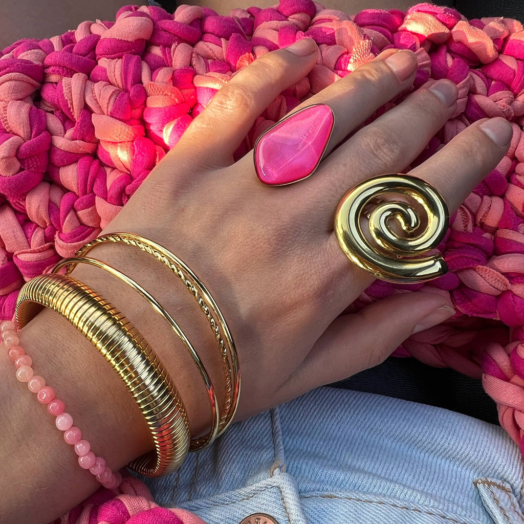 Anillo Belice fucsia