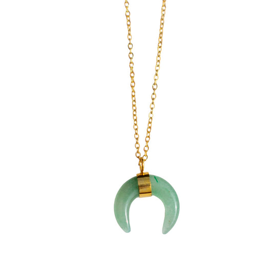 Collier Lune Aigue-Marine