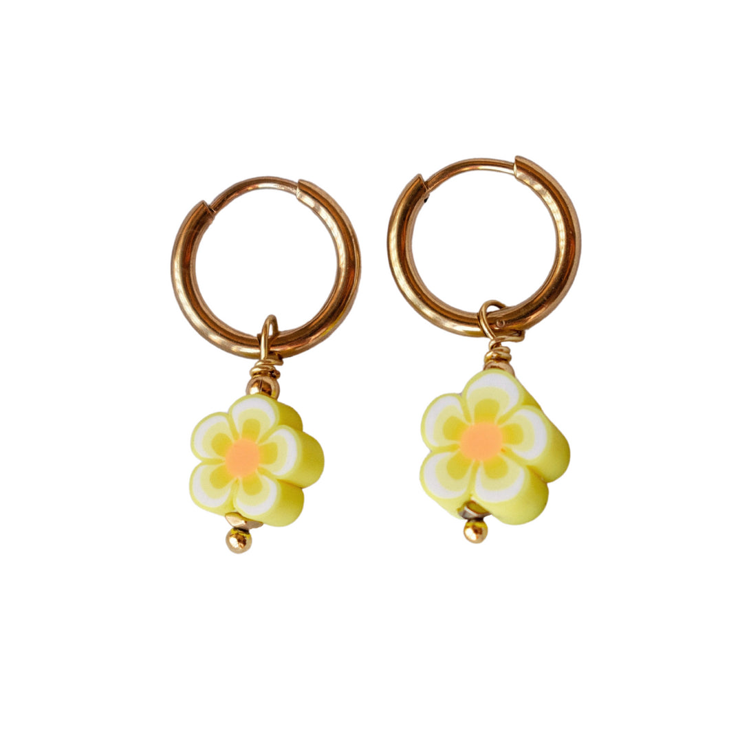 Pendientes Hawaii amarillo