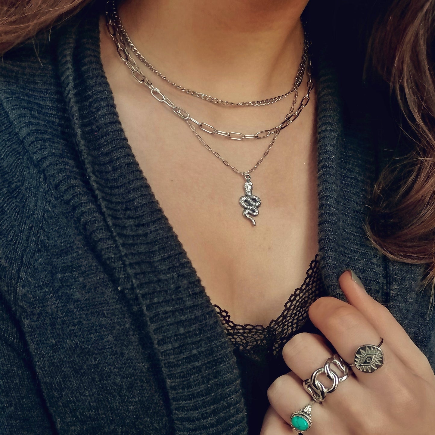 Najash silver necklace