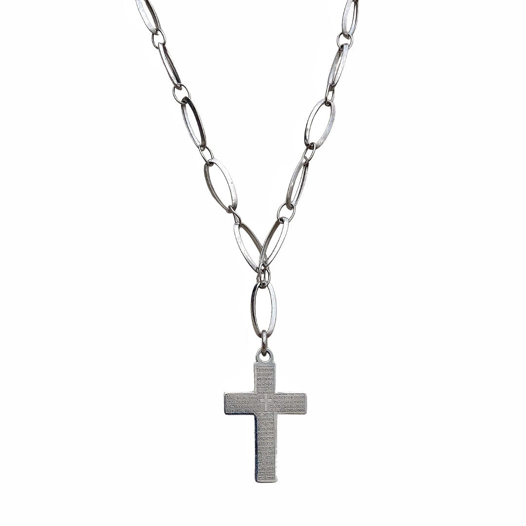 Cross silver necklace