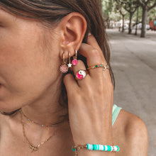 Load image into Gallery viewer, Pink daisy earrings

