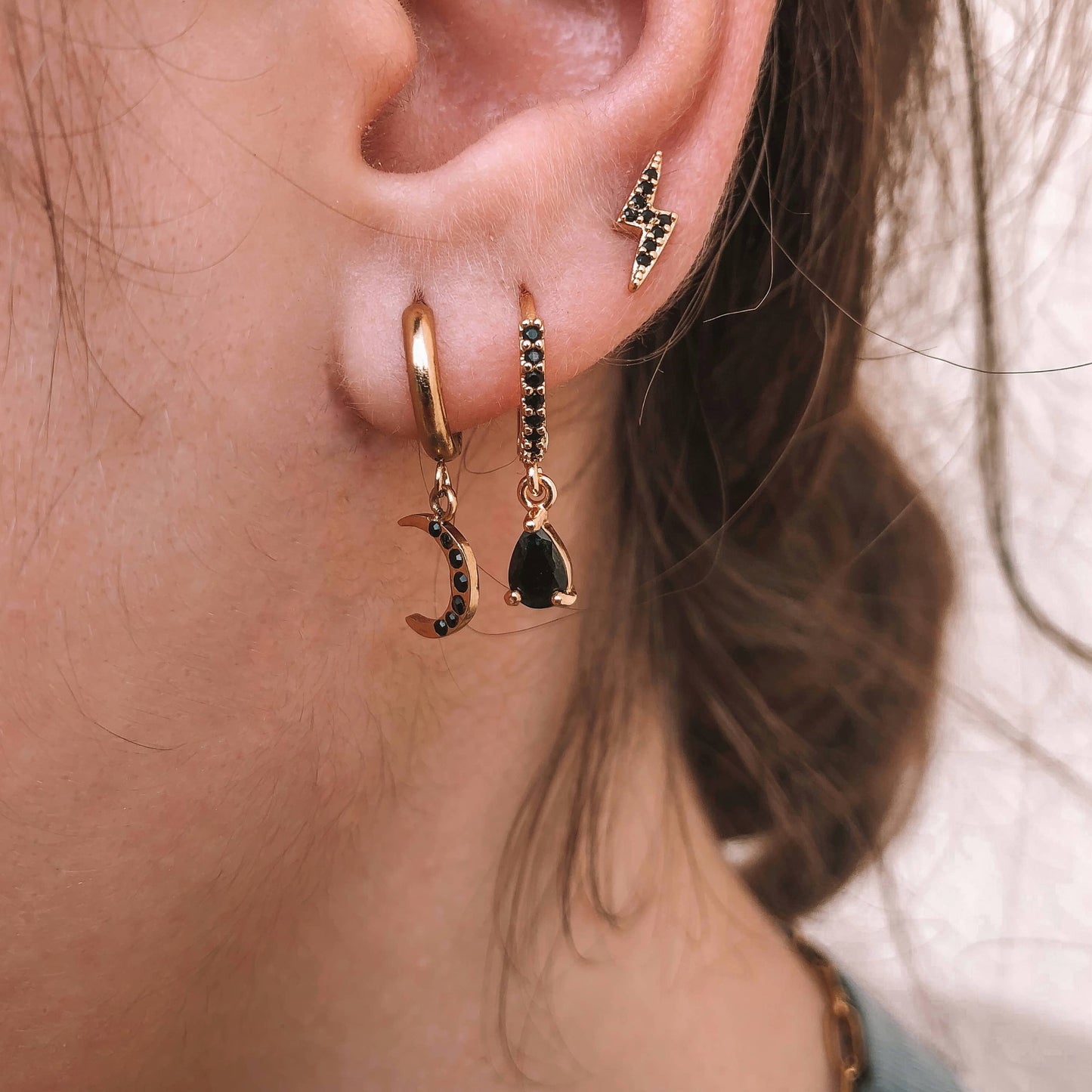 Dacca black earrings