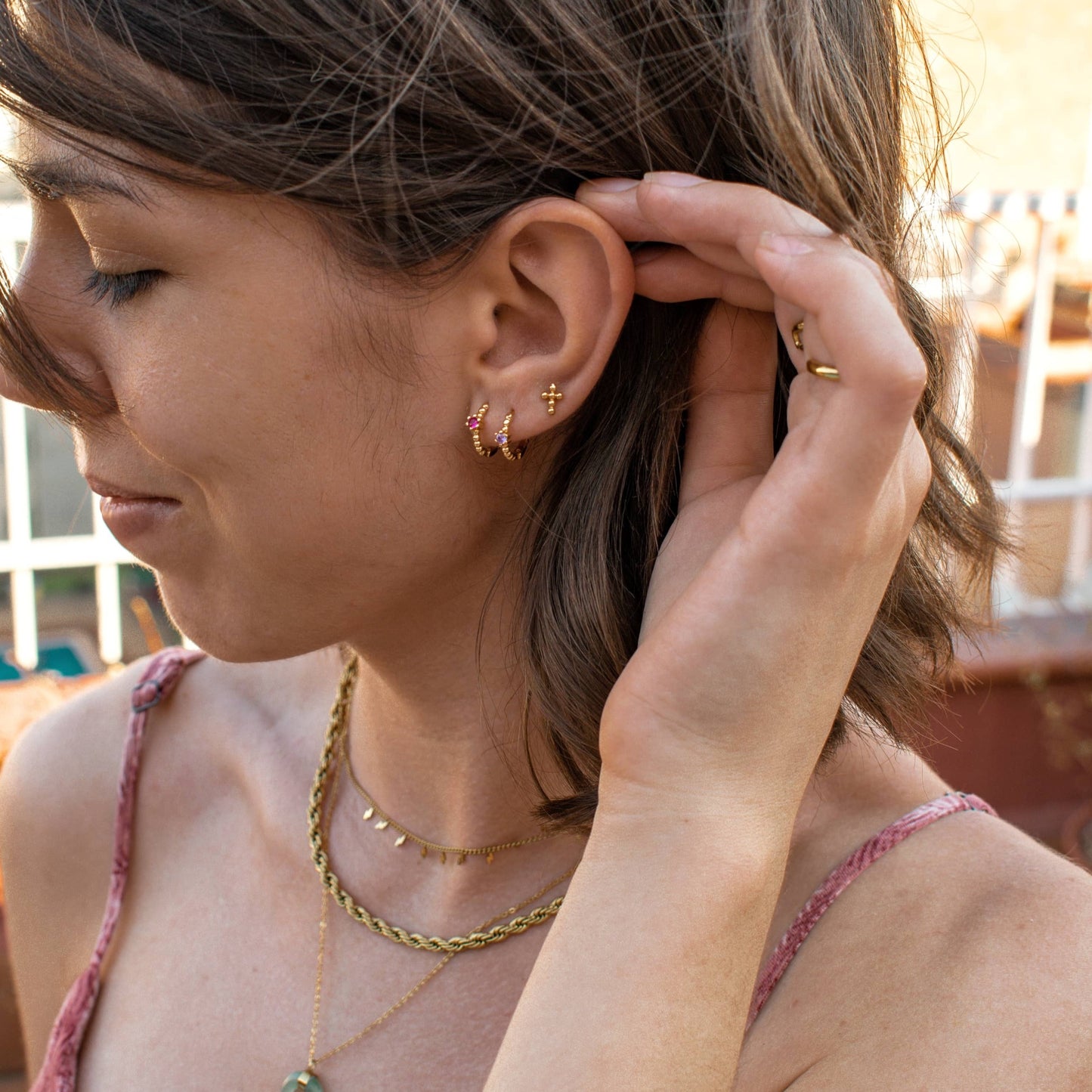 Cruz dots mini earrings