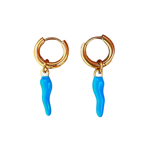 Blue chili earrings