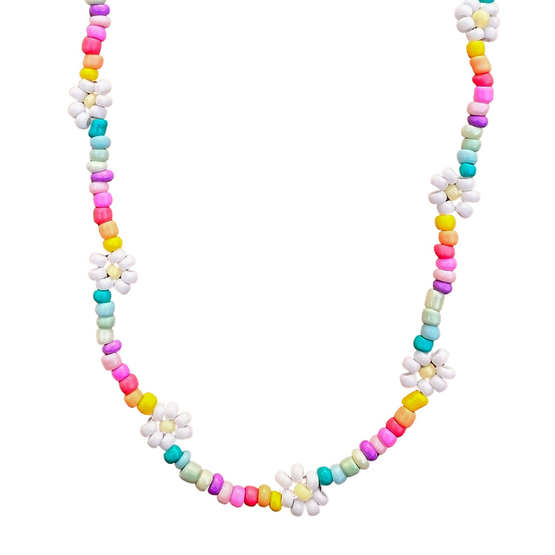 Collar flores pastel