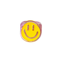 Cargar imagen en el visor de la galería, Anillo big smiley lila
