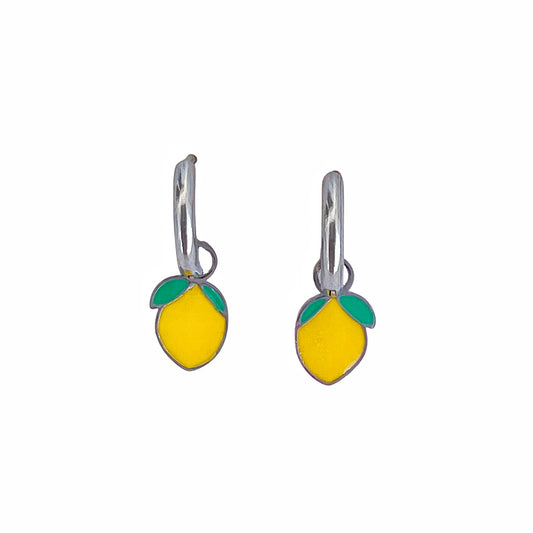 Lemon silver earrings