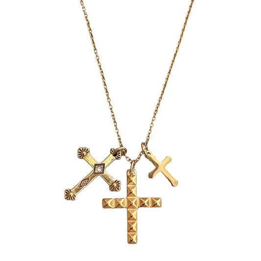 Three crosses necklace